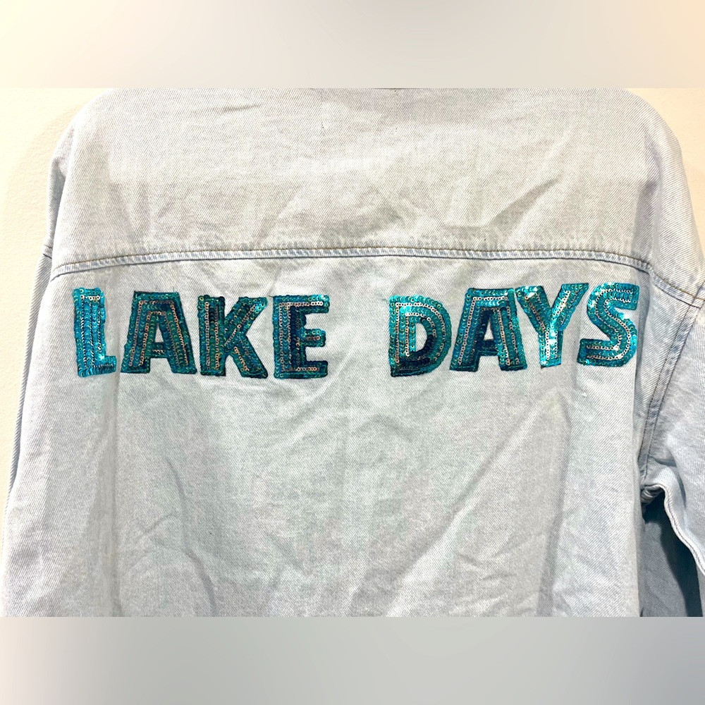 Nwot Risen Lake Days Sequin Button Down Boutique … - image 6